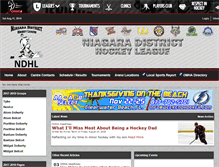 Tablet Screenshot of niagaradistricthockeyleague.com